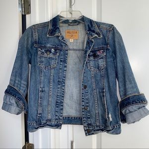 Hollister Denim Jean Distressed Jacket